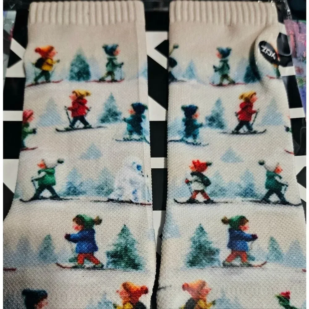 ZOX ADVENT HIDDEN ZOXSOX 2025 YETI SKIING Christmas Winter LONG SOCKS NEW